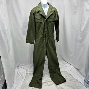 US Military Green Utility Coveralls NSN 8405-01-462-4058 Size 40L Unicor FPI